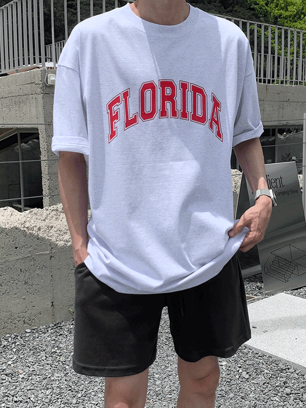 플로리다 오버핏 반팔 티셔츠 (4color)