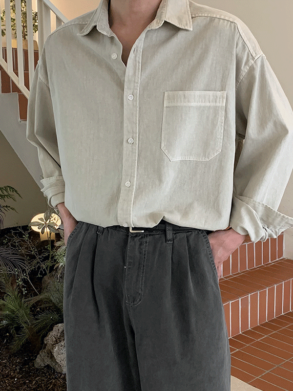 라일락 피그먼트 셔츠 (10color)
